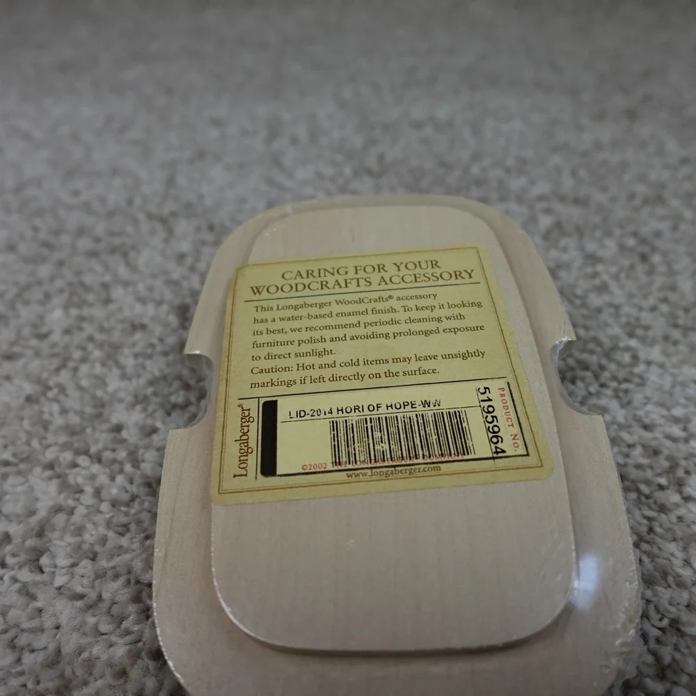 Longaberger 2014 Horizon of Hope Wood Lid Pink Knob 5195964 New in Wrap